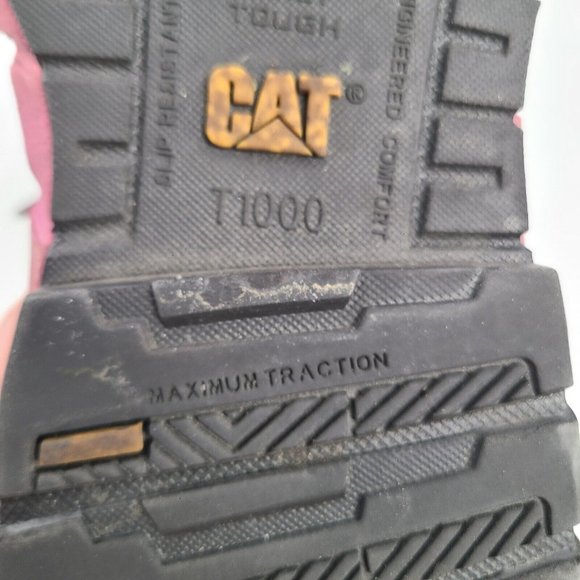 Caterpillar Steel Toe ERGO CAT Women's Work‎ Shoe Size 9.5 Gray Pink - Picture 7 of 12